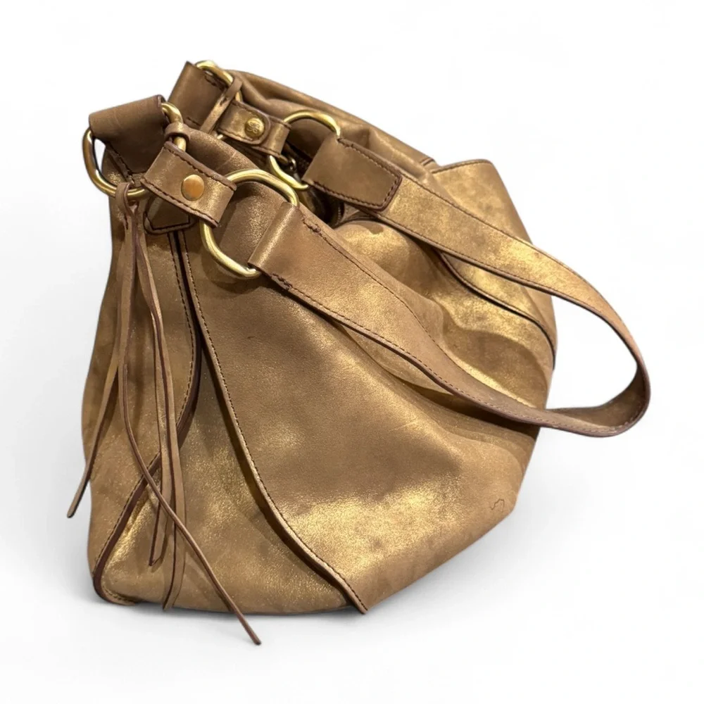 hobo gold shoulder bag